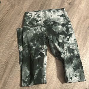 Green Diamond Dye lululemon leggings